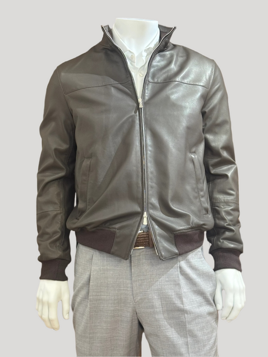 Men's Leather Bomber