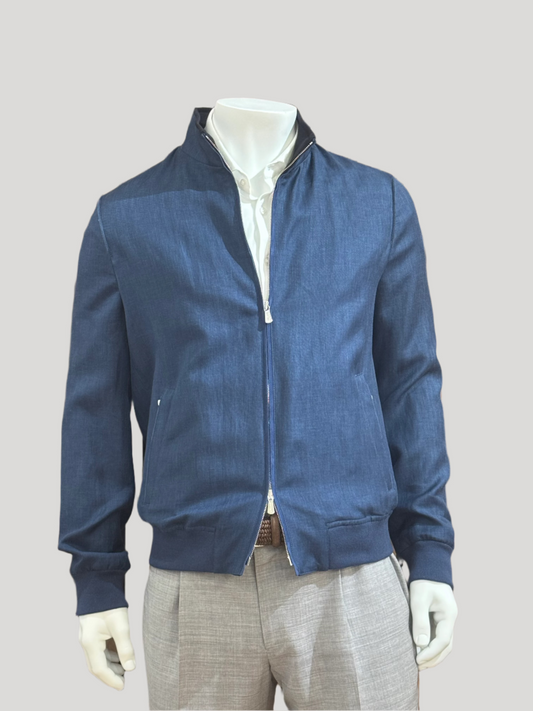 Men's Linen Wool Silk Bomber