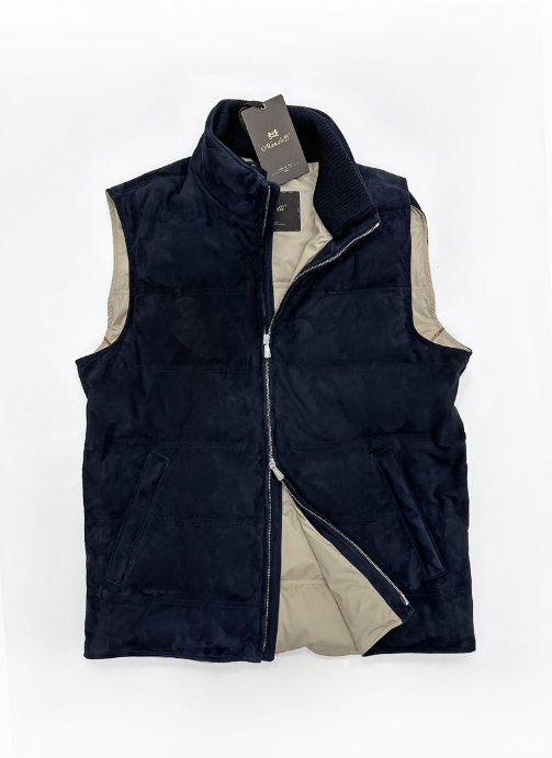 Suede Puffer Vest